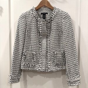 Apostrophe Black and White Tweed Lady Jacket